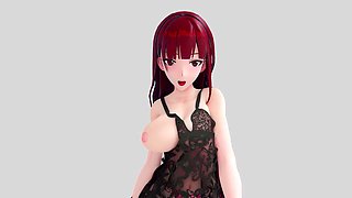 Honkai Impact Raiden Mei I’m so Hot Strip Show Hentai Mmd 3D Red Hair Color Edit Smixix