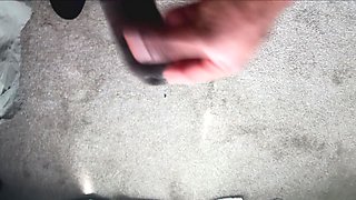Black cock jerking off