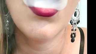 Sexy Smoking Latina Vape
