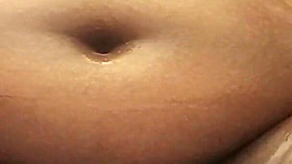 Legs Wide Open Oiling My Big Belly Stimulating My Clit with Electric Toothbrush