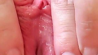 Extreme Close up Pussy and Beautiful Clit! Girl Shows Her Pink Wet Creamy Pussy Perfect Orgasm