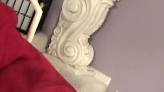 Pretty girl rides on huge dick and does cum in mouth