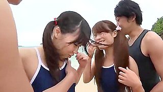 Racy Japanese teen 18+ tart is in love with creampie in public place