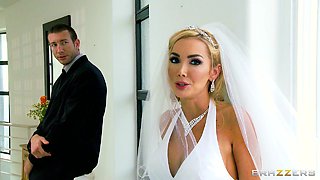 Beautiful bride cheats on her wedding day with the best man