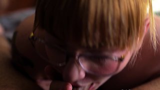 Amateur girlfriend gives blowjob and fucks pov