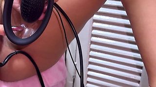 Ooooo How Rich This Machine Sucks My Pussy