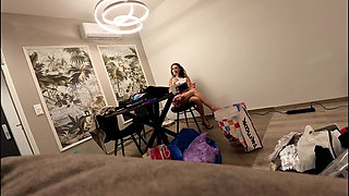 Skinny Hot Tight Pussy Czech Girl Does a Try on Haul for Panties and Short Skirts for an Amateur Porn Director