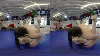 Fetish femdom lesbian sex with tattooed chicks in boxing ring - Redhead lesbian in POV VR