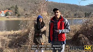 Hunt4k. such a supreme fuck for cash in the car