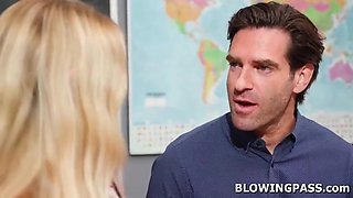 Teen 18+ Student 18+ Deepthroating Teachers Cock - Chloe Rose