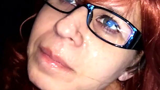 Huge Cumshot with Glasses