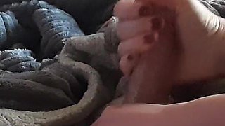 Handjob From Stepsis Red Nails Cumming Hard