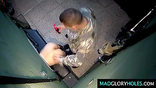 Tempting Darkhair Changing BF in Glory Hole