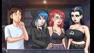 Cartoon stepmom and stepsiblings get into a hilarious mess during summertime saga