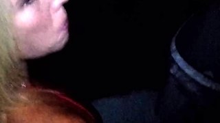 Glory hole blowjob busty amateur blonde fucking
