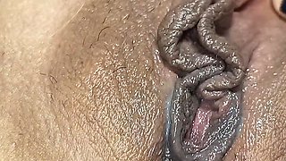 Ku's Tremendous Vagina in Close-up Masturbates to Real Orgasm Dripping Dildos and Fisting