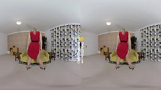Aston Wilde - Cute Blonde Babe Stripping - Sexlikereal
