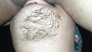 Amazing I do oral sex on my stepmom in position on all fours and she moans very richly.