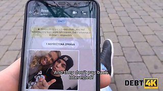 Debt4k. debt collector tracks down Sexy Bride and they have affair