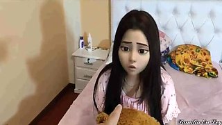 Innocent Teen in Pink Scared of Caretaker - Hardcore Step-Family Fuck