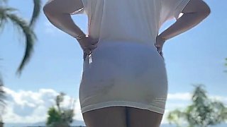 Chubby Ebony Farting Like Crazy in the Pool