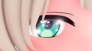 Shigure Ui Blowjob Hentai Facial Cumshot Mmd 3D Clear Blue Eyes Color Edit Smixix