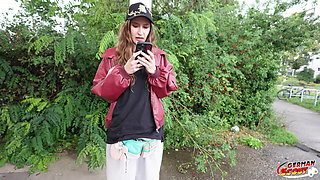 German Scout - Slim Ukrainian Girl Mari Moon Accidentally Cum in Eye at Pick up Casting Fuck