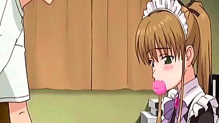 Japanese anime maid caught