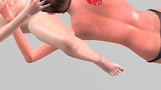 Animated 3D Porn - Two Lesbian Girls Having Oral and Intercourse in Various Positions