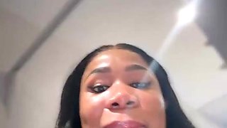 Lustful ebony MILF solo exciting movie