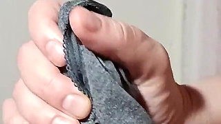 Jerking off Your Dick with Panties From a Korean MILF