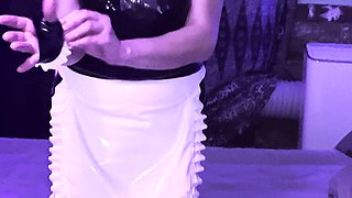 Latex Rubber Kitty French Maid