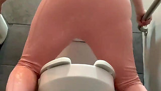 Horny Girl in the Bathroom Teasing You with Her Big Ass