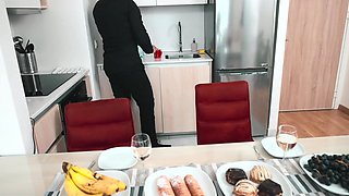 Boss's wife fucked in a threesome in front of him