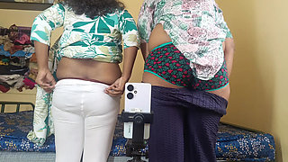 Sisters video call with boyfriend