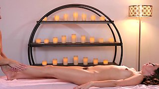 Beautiful bimbos lesbian massage emotional clip
