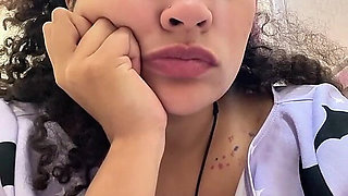 Gassy Milk-intolerant Girl on the Toilet and Farting