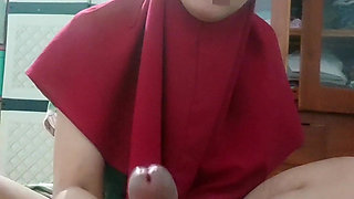 Cheating with Friend Wife Hijab Until Cumshoot