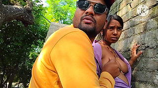Unknown Man, and Hot Bhabhi Outdoor, Outside Have Fun