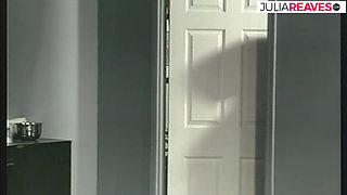 Blonde slut spreads legs as a monster cock destroys her tigtht pussy