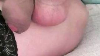 Sissy crossdresser anal bottle