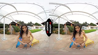 Naughty Stepdaughter Wants To Know If Her Natural Tits Are TOO BIG For Her Small Bikini - RealHotVR