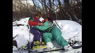 Wax play, licking, fingering with hairy pussy