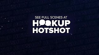 Hot Brunette Chloe Amour Takes Two Guys in Rough Threesome - Blowjob and Doggy Style