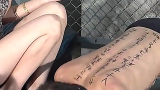 The Mistress Ties the Food with Rope and Makes the Slave Jump to Get It with His Mouth