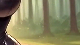 Sexy Big Tits Bouncing and Teasing! Latex Outfits Try on