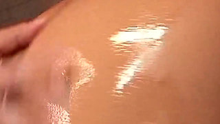 Oiled Asian Girl Sucks and Until She Gets Creampied and Works Her Way