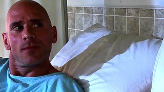 Nurse Kennedy Leigh gets injected with some Johnny