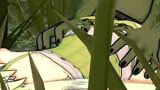 Elf Archer Gets Fucked in the Forest by a Goblin