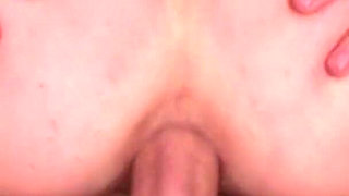First time double penetration with massive load